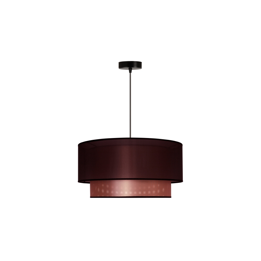 Duolla - Luster na lanku COPPER SHINY 1xE27/15W/230V pr. 45 cm hnedá/medená