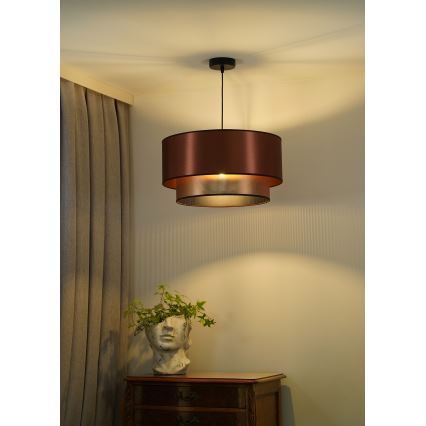 Duolla - Luster na lanku COPPER SHINY 1xE27/15W/230V pr. 45 cm medená