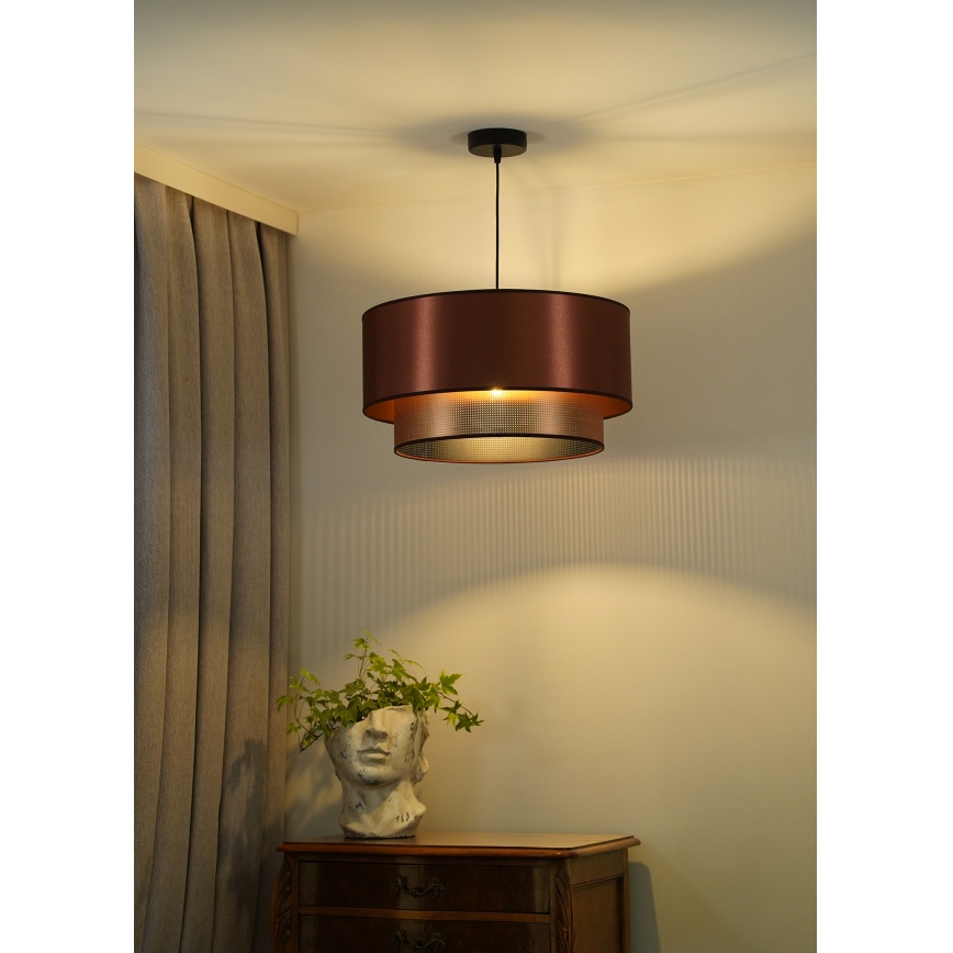 Duolla - Luster na lanku COPPER SHINY 1xE27/15W/230V pr. 45 cm medená