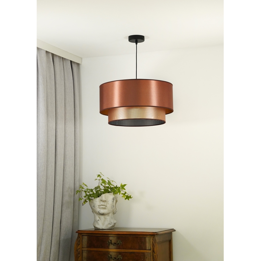 Duolla - Luster na lanku COPPER SHINY 1xE27/15W/230V pr. 45 cm medená
