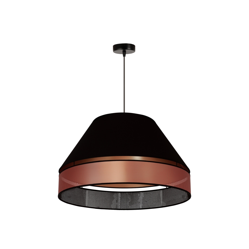 Duolla - Luster na lanku COPPER SHINY 1xE27/15W/230V pr. 60 cm čierna/medená
