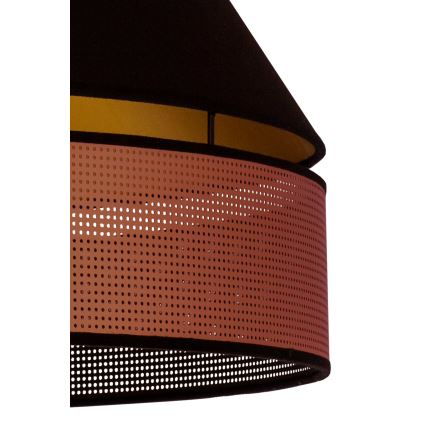 Duolla - Luster na lanku COPPER SHINY 1xE27/15W/230V pr. 60 cm čierna/medená