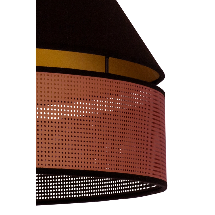 Duolla - Luster na lanku COPPER SHINY 1xE27/15W/230V pr. 60 cm čierna/medená