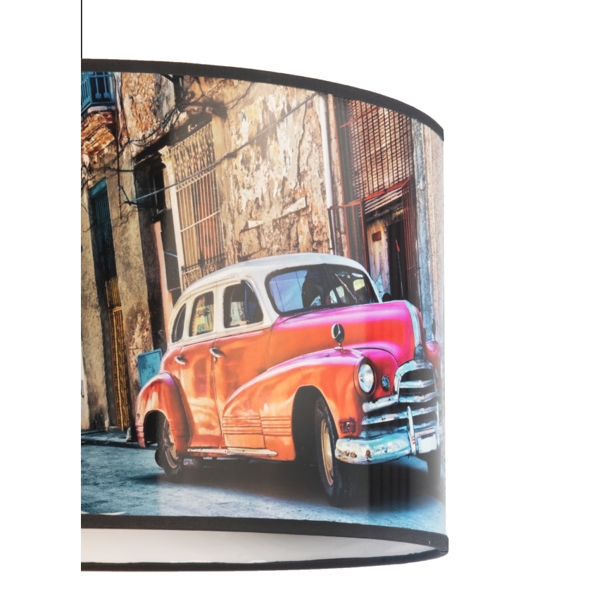 Duolla - Luster na lanku CUBA RED 1xE27/15W/230V pr. 35 cm
