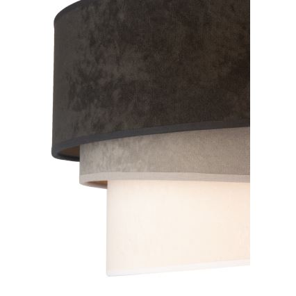 Duolla - Luster na lanku DEVON 1xE27/40W/230V pr. 45 cm čierna/šedá/béžová