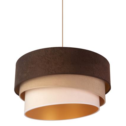 Duolla - Luster na lanku DEVON 1xE27/40W/230V pr. 45 cm hnedá/béžová