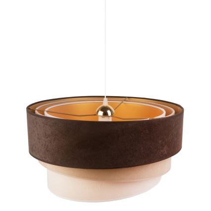 Duolla - Luster na lanku DEVON 1xE27/40W/230V pr. 45 cm hnedá/béžová