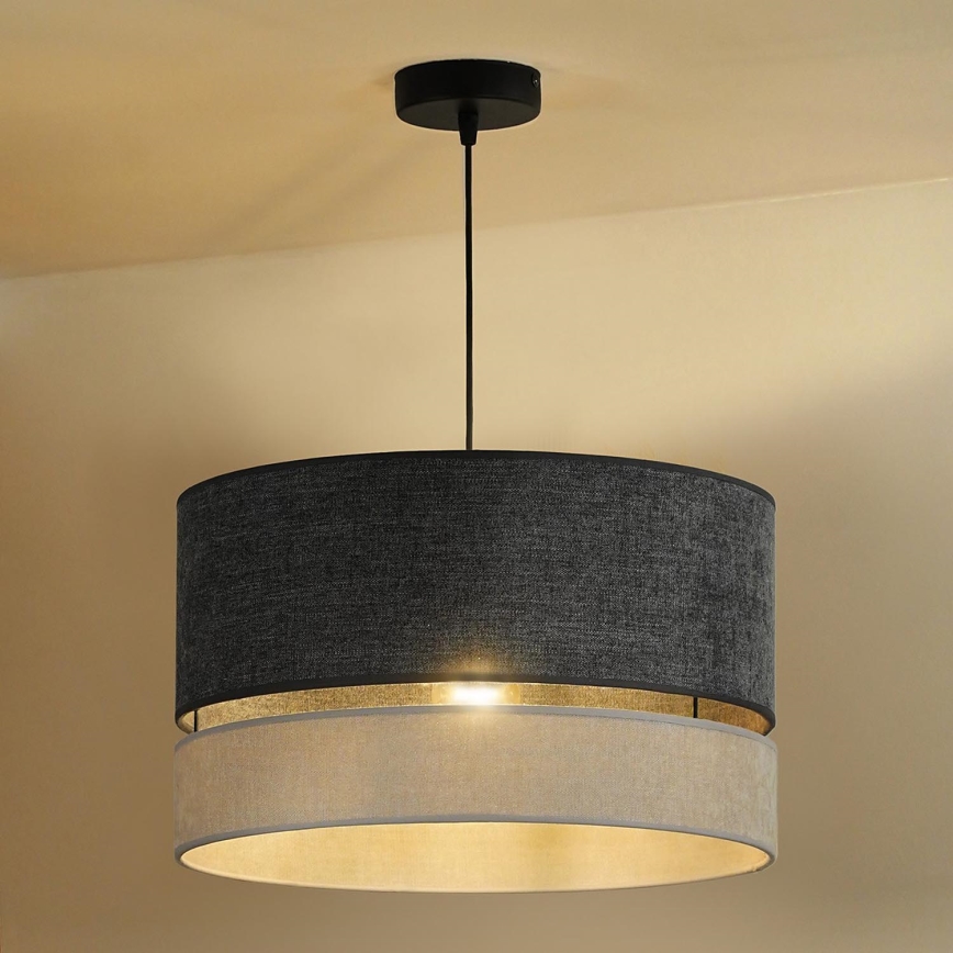Duolla - Luster na lanku DOUBLE 1xE27/15W/230V pr. 40 cm šedá