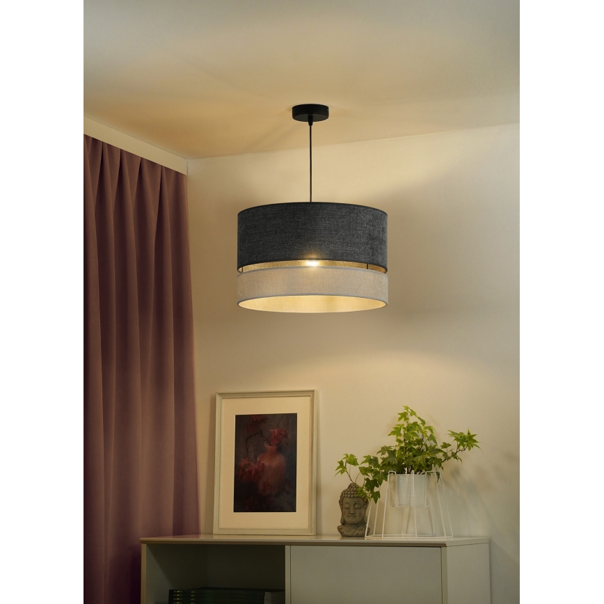 Duolla - Luster na lanku DOUBLE 1xE27/15W/230V pr. 40 cm šedá