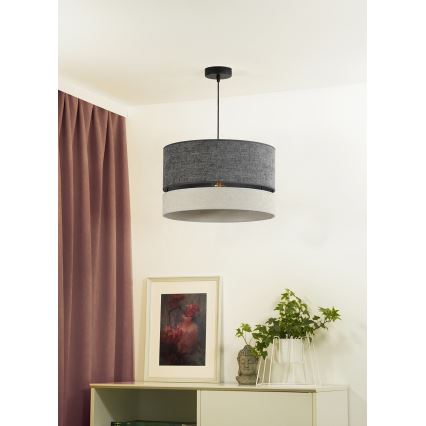 Duolla - Luster na lanku DOUBLE 1xE27/15W/230V pr. 40 cm šedá
