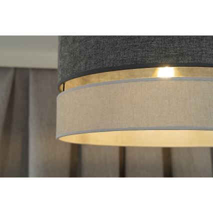 Duolla - Luster na lanku DOUBLE 1xE27/15W/230V pr. 40 cm šedá
