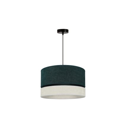 Duolla - Luster na lanku DOUBLE 1xE27/15W/230V pr. 40 cm zelená/šedá