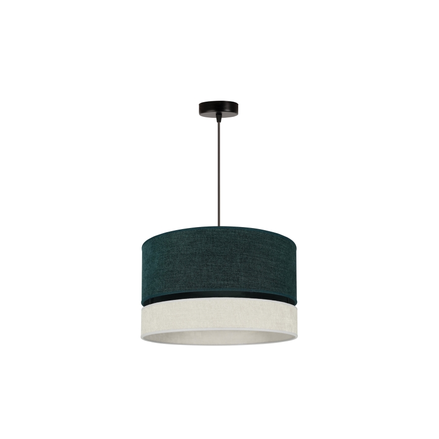 Duolla - Luster na lanku DOUBLE 1xE27/15W/230V pr. 40 cm zelená/šedá