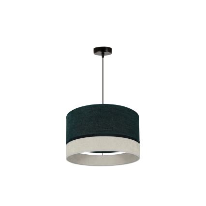 Duolla - Luster na lanku DOUBLE 1xE27/15W/230V pr. 40 cm zelená/šedá