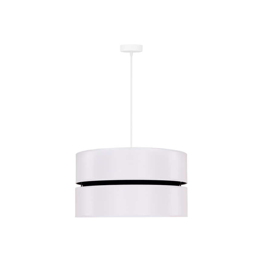 Duolla - Luster na lanku DUO 1xE27/15W/230V pr. 40 cm biela/čierna