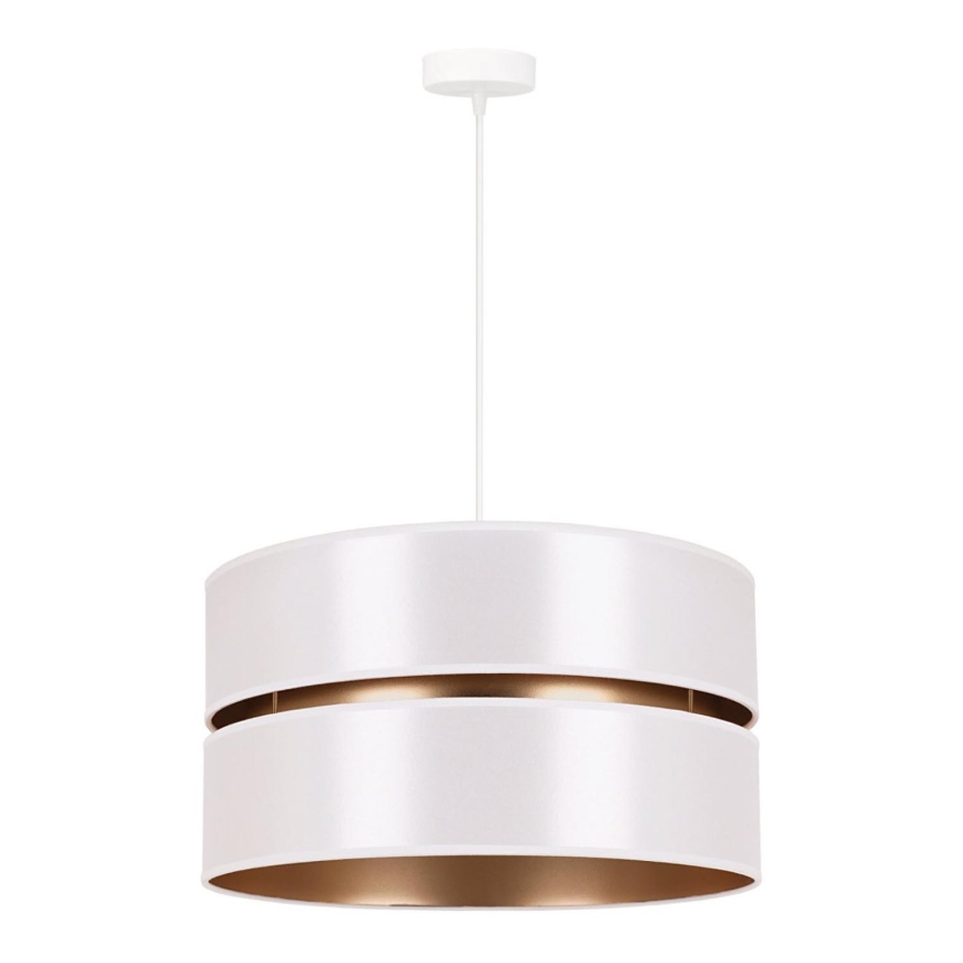 Duolla - Luster na lanku DUO 1xE27/15W/230V pr. 40 cm biela/zlatá