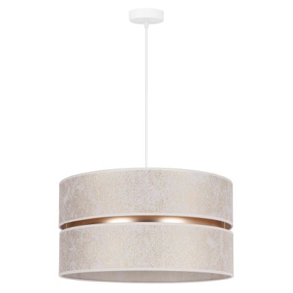 Duolla - Luster na lanku DUO 1xE27/15W/230V pr. 40 cm biela/zlatá