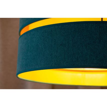 Duolla - Luster na lanku DUO 1xE27/15W/230V pr. 40 cm tyrkysová/zlatá