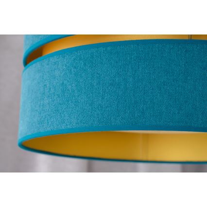 Duolla - Luster na lanku DUO 1xE27/15W/230V pr. 40 cm tyrkysová/zlatá