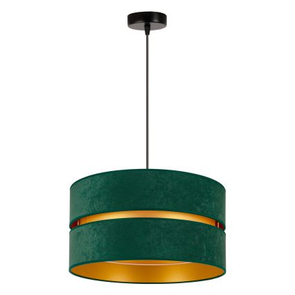 Duolla - Luster na lanku DUO 1xE27/15W/230V pr. 40 cm zelená/zlatá