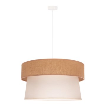 Duolla - Luster na lanku ETNIC 1xE27/40W/230V pr. 45 cm krémová/béžová