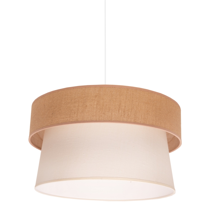 Duolla - Luster na lanku ETNIC 1xE27/40W/230V pr. 45 cm krémová/béžová