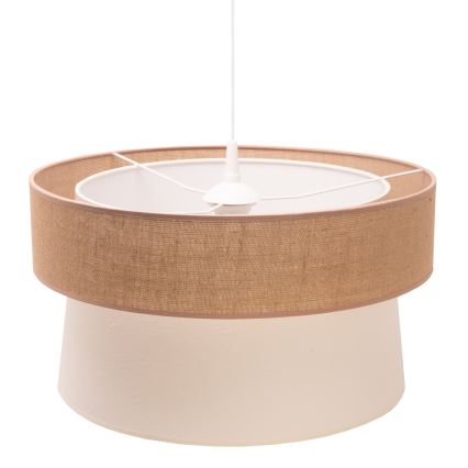 Duolla - Luster na lanku ETNIC 1xE27/40W/230V pr. 45 cm krémová/béžová