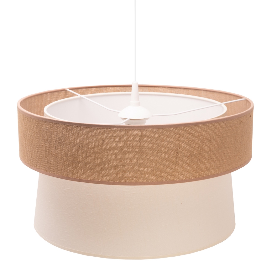 Duolla - Luster na lanku ETNIC 1xE27/40W/230V pr. 45 cm krémová/béžová