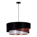 Duolla - Luster na lanku KOBO 1xE27/15W/230V pr. 45 cm čierna/vínová/strieborná