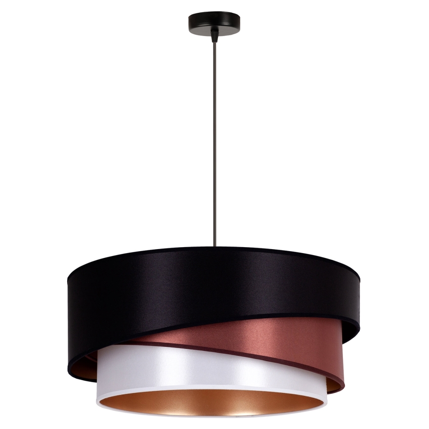 Duolla - Luster na lanku KOBO 1xE27/15W/230V pr. 45 cm čierna/vínová/strieborná