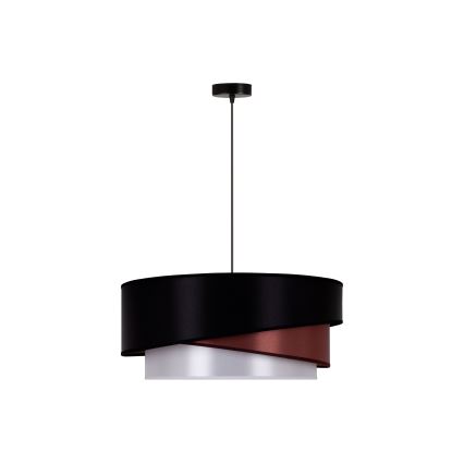 Duolla - Luster na lanku KOBO 1xE27/15W/230V pr. 45 cm čierna/vínová/strieborná