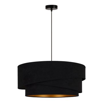 Duolla - Luster na lanku KOBO 1xE27/15W/230V pr. 45 cm čierna/zlatá