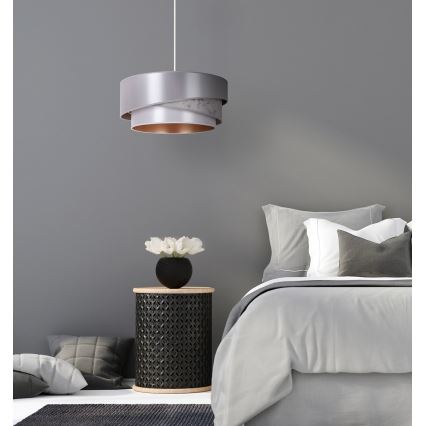 Duolla - Luster na lanku KOBO 1xE27/15W/230V pr. 45 cm strieborná/zlatá