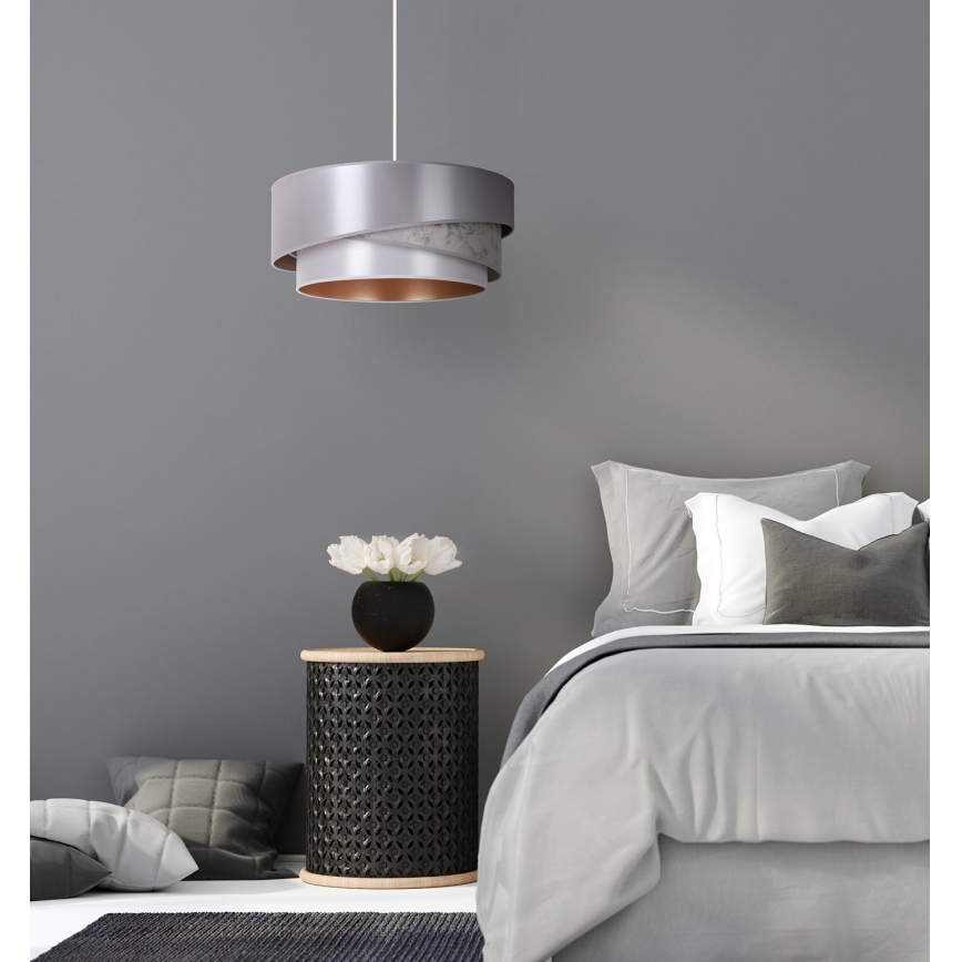 Duolla - Luster na lanku KOBO 1xE27/15W/230V pr. 45 cm strieborná/zlatá