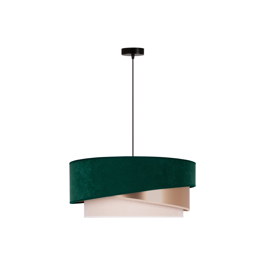 Duolla - Luster na lanku KOBO 1xE27/15W/230V pr. 45 cm zelená/rosegold/krémová