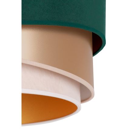 Duolla - Luster na lanku KOBO 1xE27/15W/230V pr. 45 cm zelená/rosegold/krémová