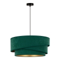 Duolla - Luster na lanku KOBO 1xE27/15W/230V pr. 45 cm zelená/zlatá