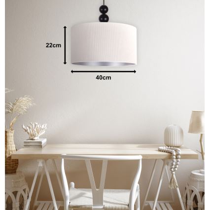 Duolla - Luster na lanku LYON 1xE27/15W/230V pr. 40 cm krémová