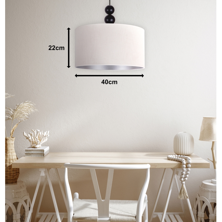 Duolla - Luster na lanku LYON 1xE27/15W/230V pr. 40 cm krémová
