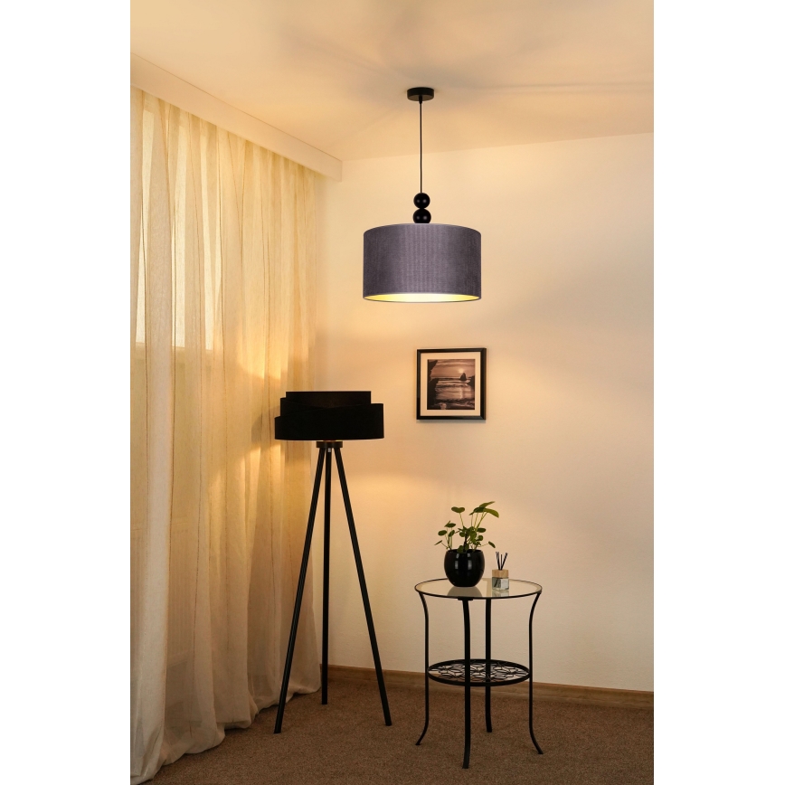 Duolla - Luster na lanku LYON 1xE27/15W/230V pr. 40 cm šedá