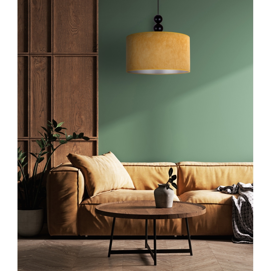 Duolla - Luster na lanku LYON 1xE27/15W/230V pr. 40 cm žltá