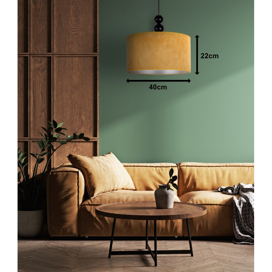 Duolla - Luster na lanku LYON 1xE27/15W/230V pr. 40 cm žltá