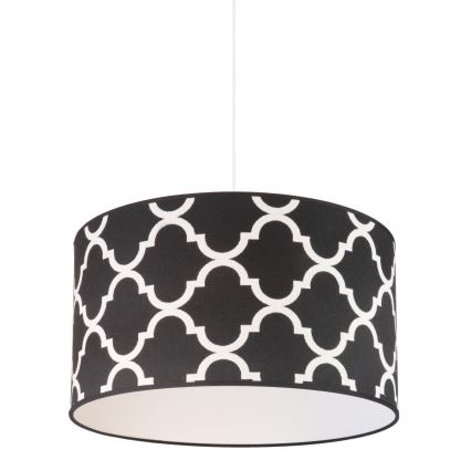 Duolla - Luster na lanku MAROKO 1xE27/40W/230V pr. 45 cm čierna/biela