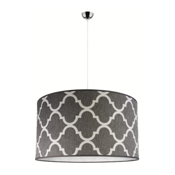Duolla - Luster na lanku MAROKO 1xE27/40W/230V pr. 45 cm šedá/biela