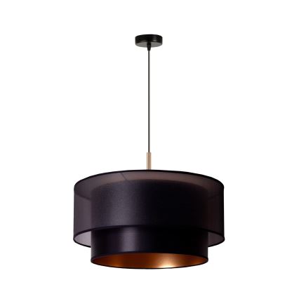 Duolla - Luster na lanku NANTES 1xE27/15W/230V pr. 45 cm čierna/medená