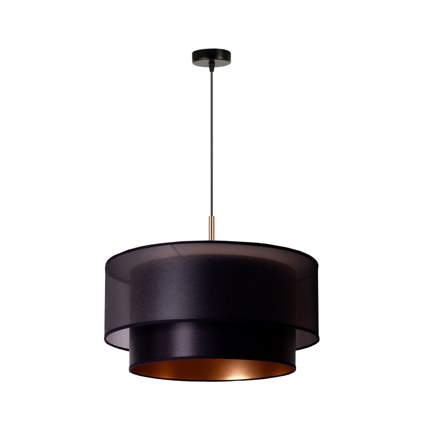 Duolla - Luster na lanku NANTES 1xE27/15W/230V pr. 45 cm čierna/medená