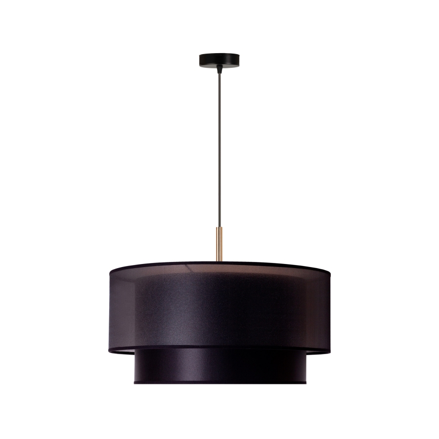 Duolla - Luster na lanku NANTES 1xE27/15W/230V pr. 45 cm čierna/medená