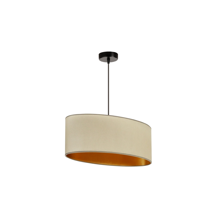 Duolla - Luster na lanku OVAL VEGAN 1xE27/15W/230V béžová