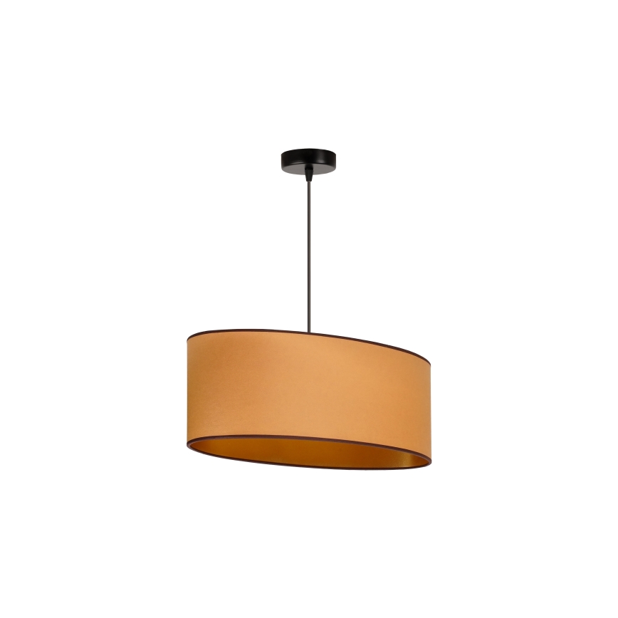 Duolla - Luster na lanku OVAL VEGAN 1xE27/15W/230V hnedá