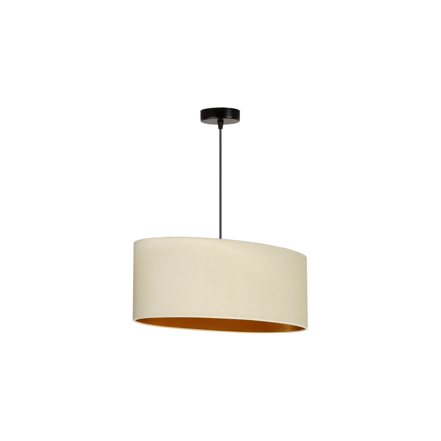 Duolla - Luster na lanku OVAL VEGAN 1xE27/15W/230V krémová